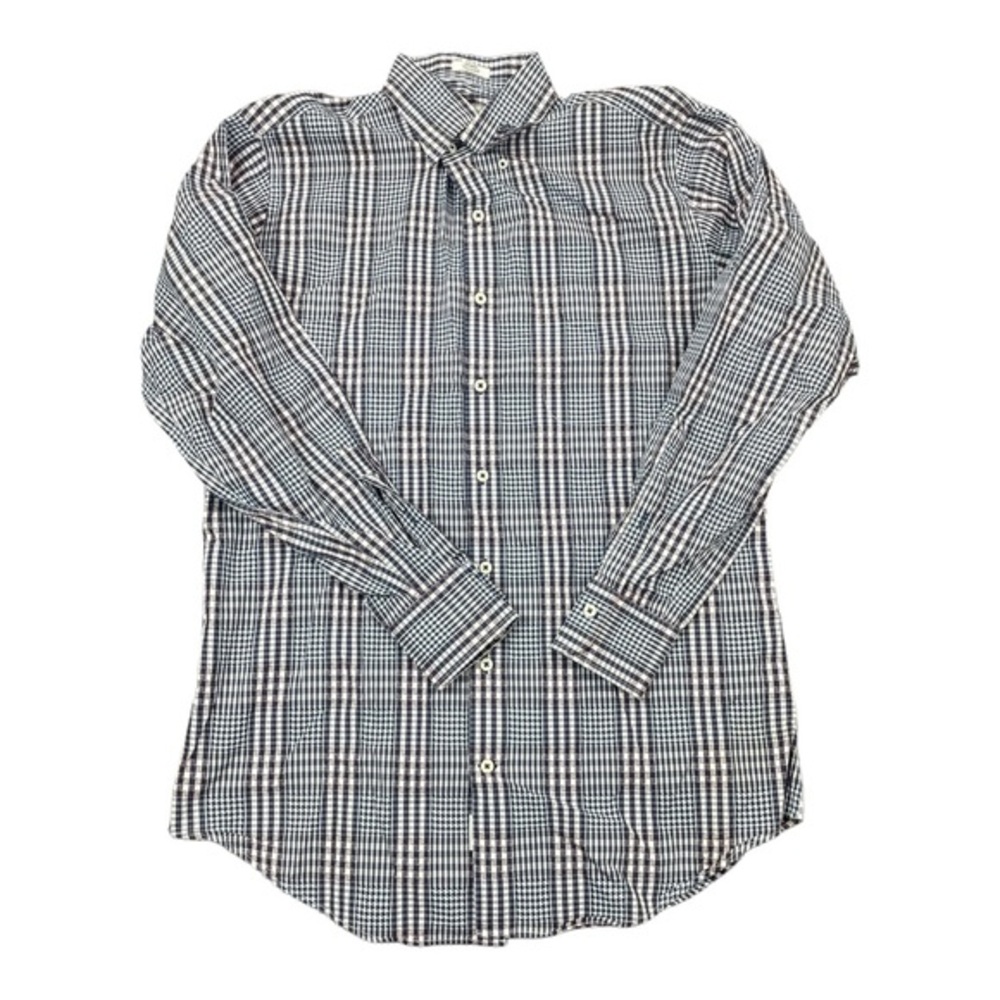 Men's Peter Millar Long Sleeve Button Shirt Sz M Red White‎ Blue Check RN 10030
